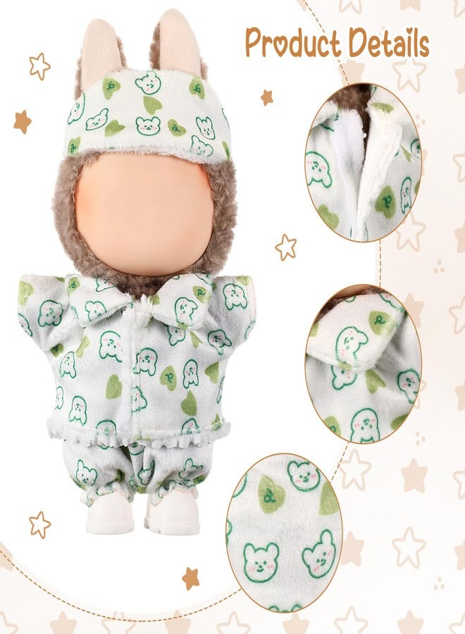 بيجامات دمى سيمجوينج مقاس 17 سم، 9 قطع ملابس للدمى مقاس 17 سم، بيجامات مع بنطال وقناع للعين، ملابس نوم للدمى، إكسسوارات سرير، هدايا لهواة الجمع، عرض تصميمي، اصنعها بنفسك - Image 2